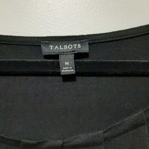 Talbots black short sleeve blouse - Picture 2 of 3